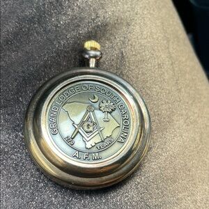 Grand Lodge of South Carolina Commemorative Pocket Watch - Brass Tone